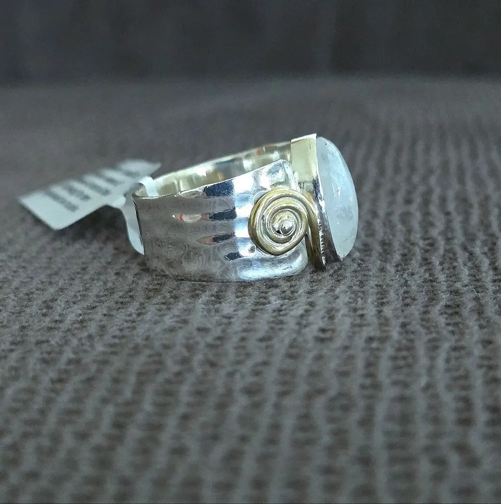 ✨️HP✨️ Shivam Rainbow🌈 Moonstone🌙 Statement Ring💍 - NWT